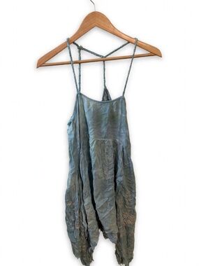 Free People Teal Green Strappy Slip Dress- Size S